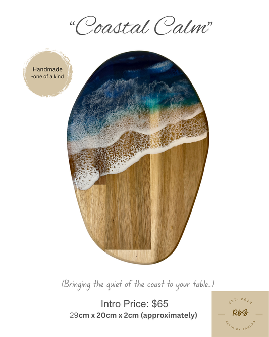 Coastal Calm - Resin Cutting Board