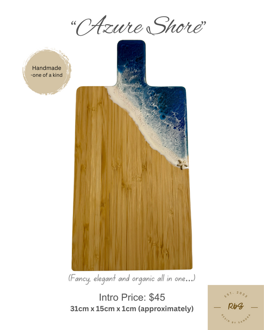 Azure Shore - Resin Cutting Board