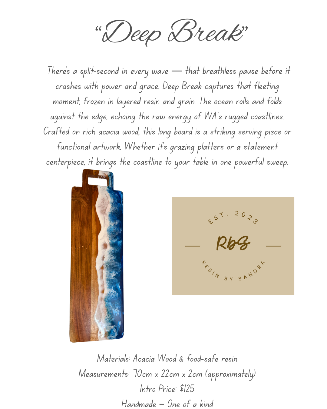 Deep Break - Resin Cutting Board