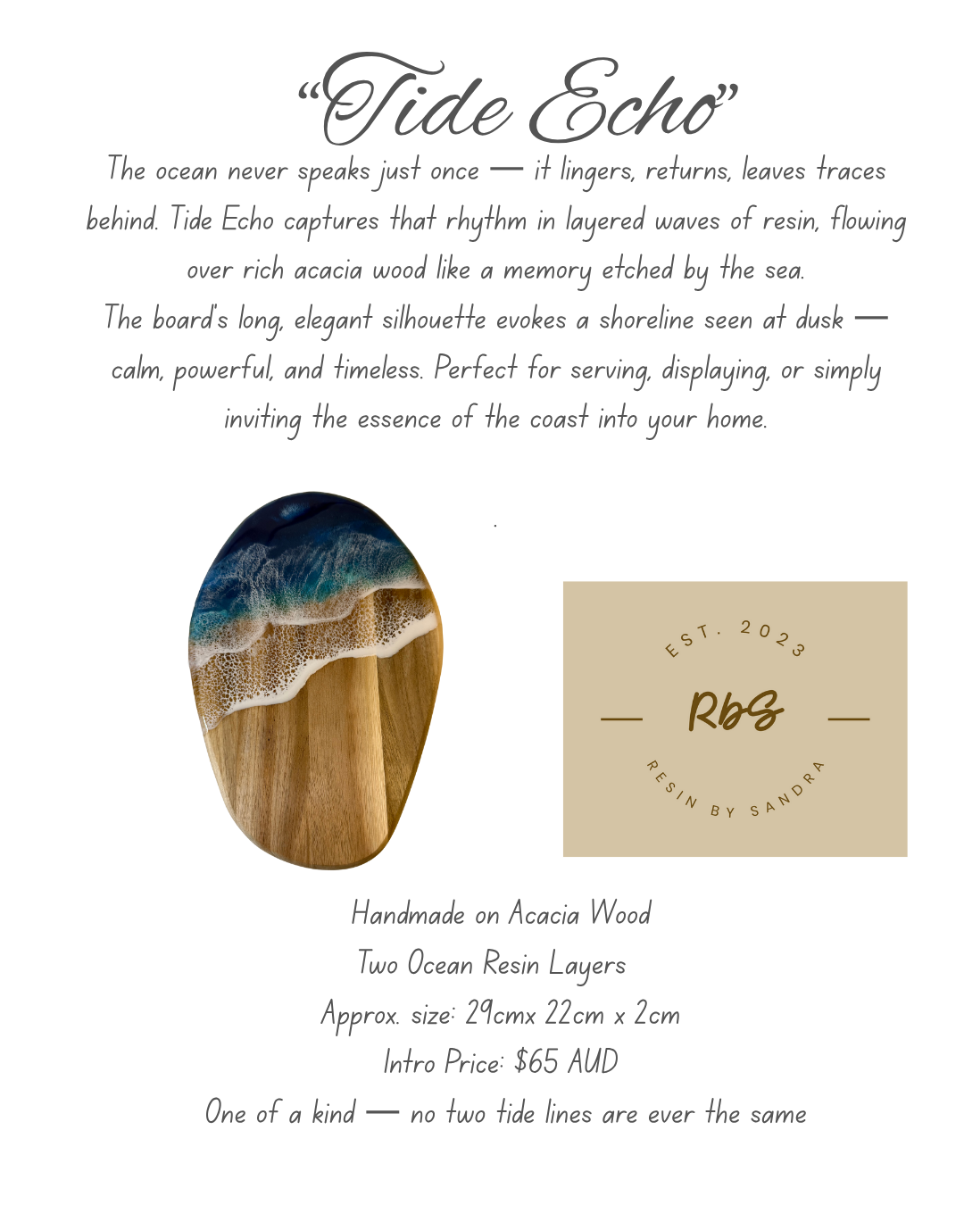 Tide Echo - Resin Cutting Board