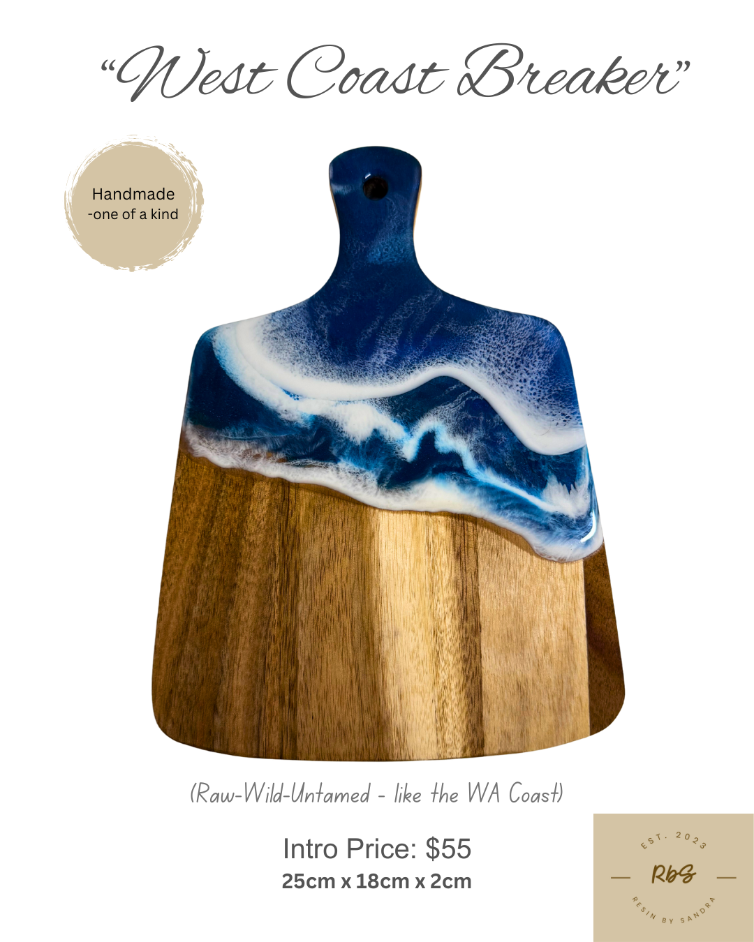 West Coast Breaker - Resin Cutting Board