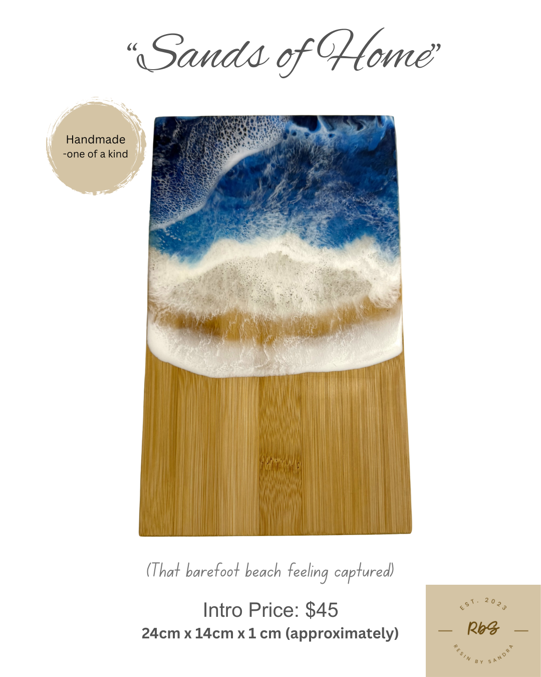 Sands of Home -  Resin Cutting Board