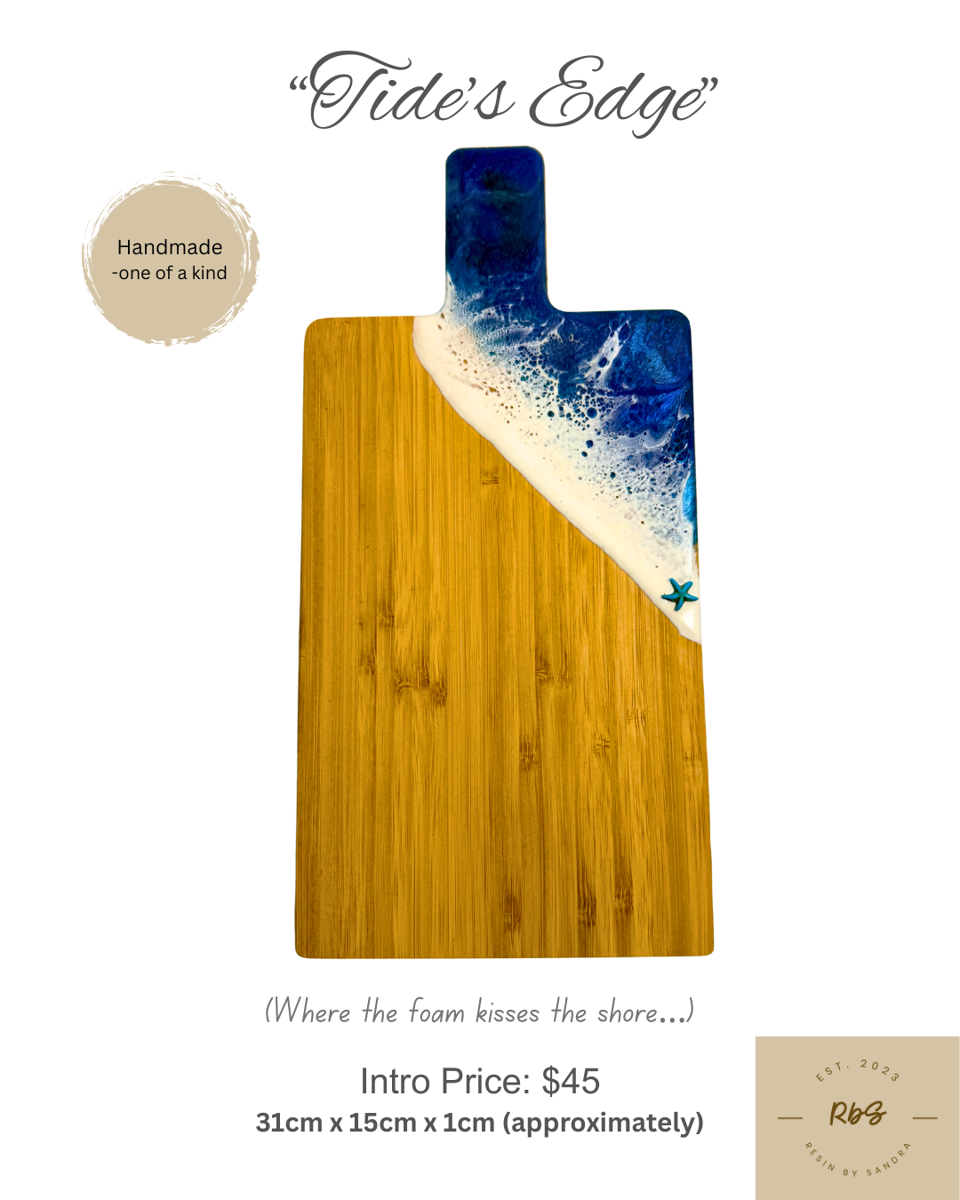 Tide's Edge - Resin Cutting Board