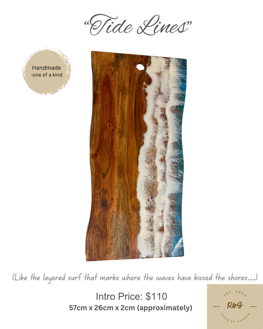 Tide Lines - Resin Cutting Board