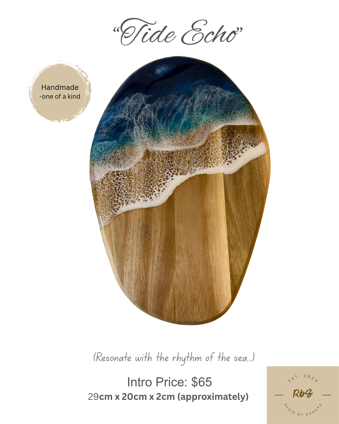 Tide Echo - Resin Cutting Board