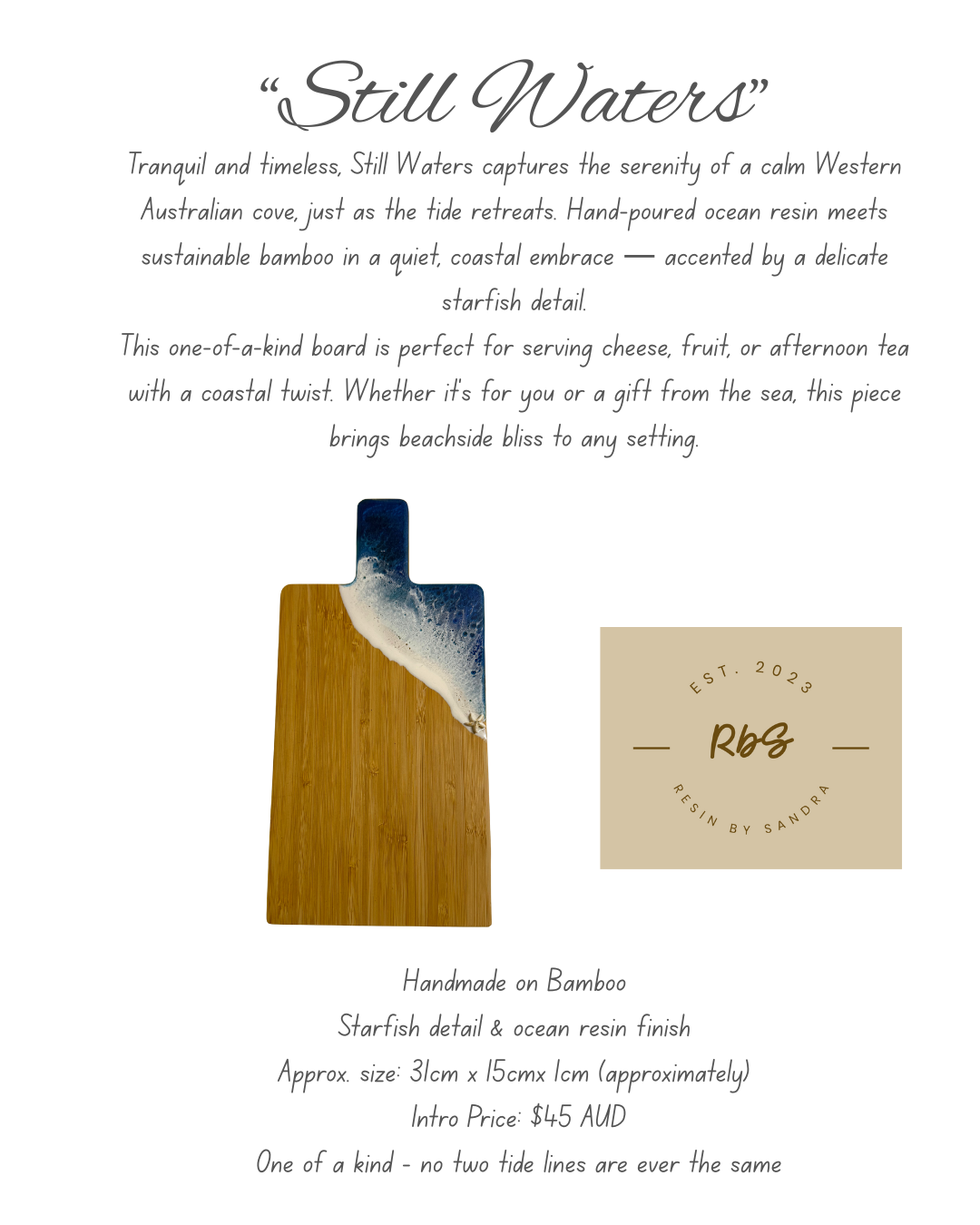 Still Waters - Resin Cutting Board